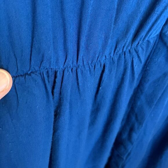 Maeve Anthropologie Dakota Medium Blue Button Front Shirt Dress Size Small - Picture 7 of 13